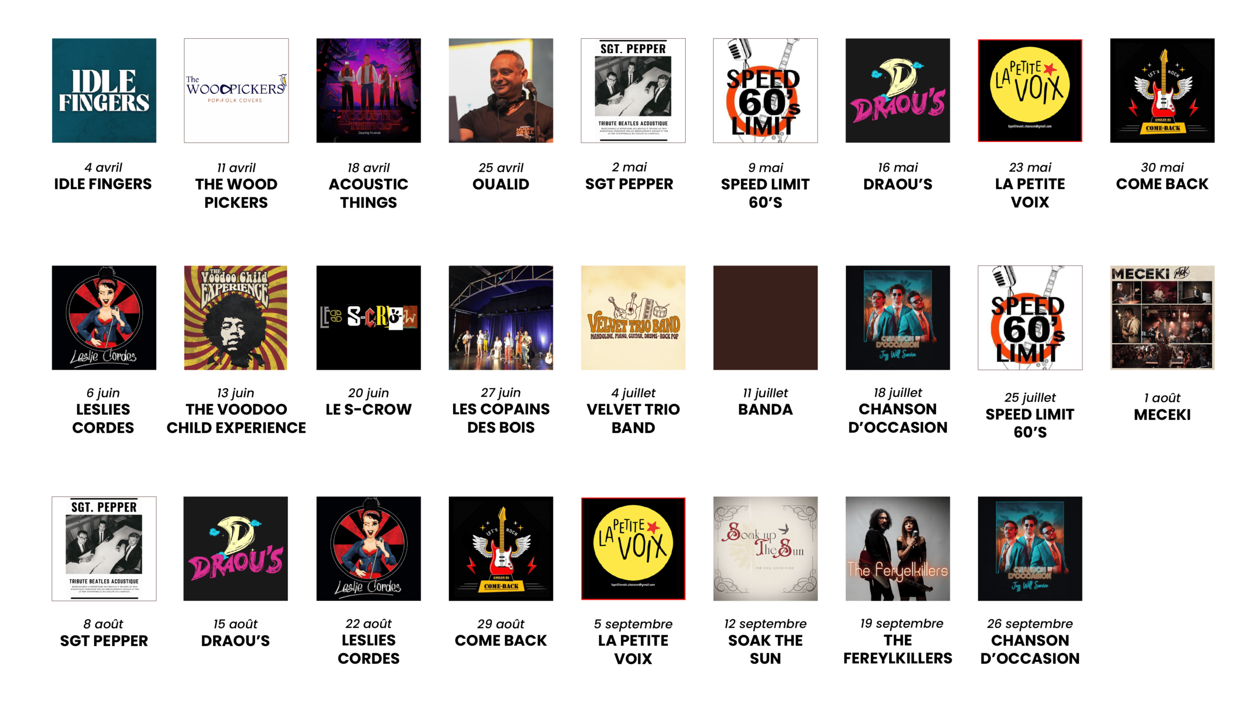 Programmation musicale 2026