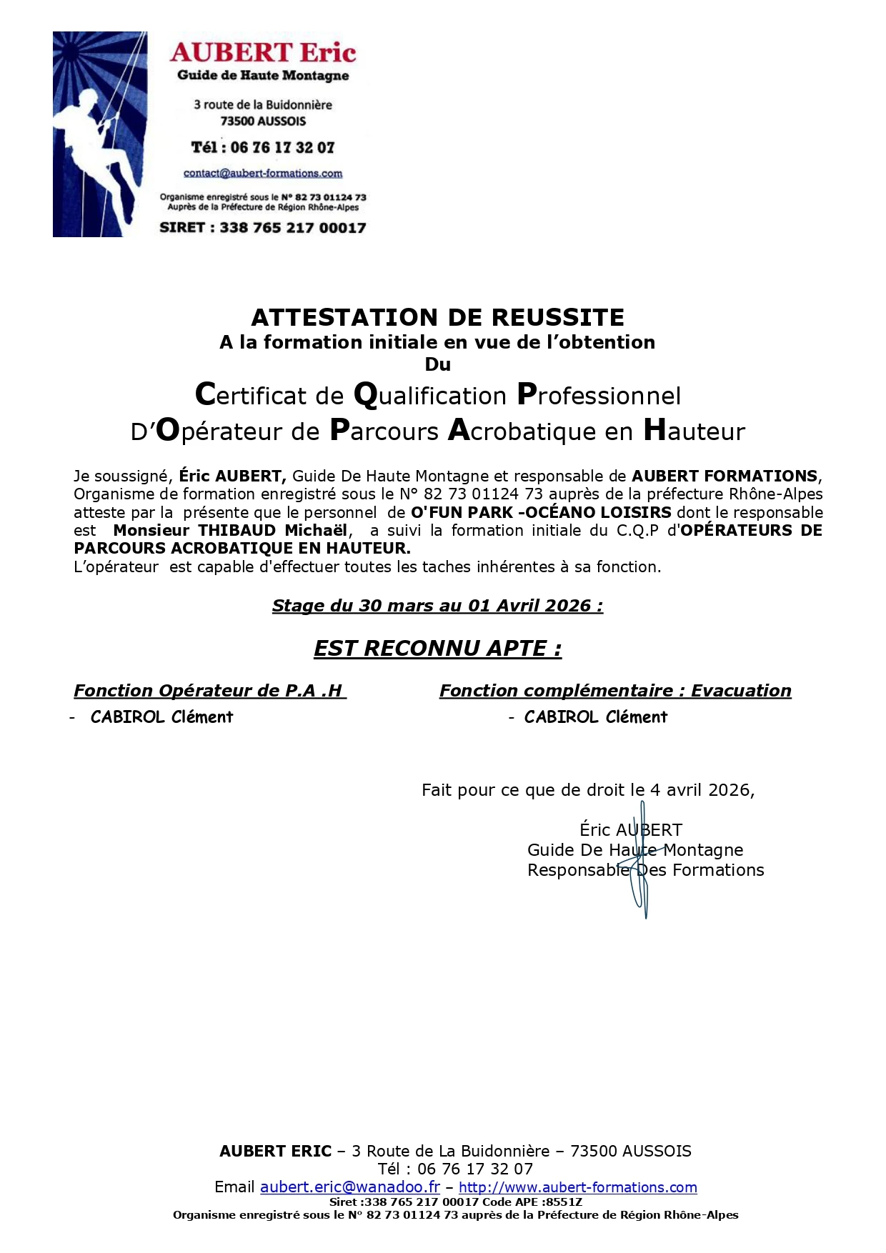 diplome BNSSA