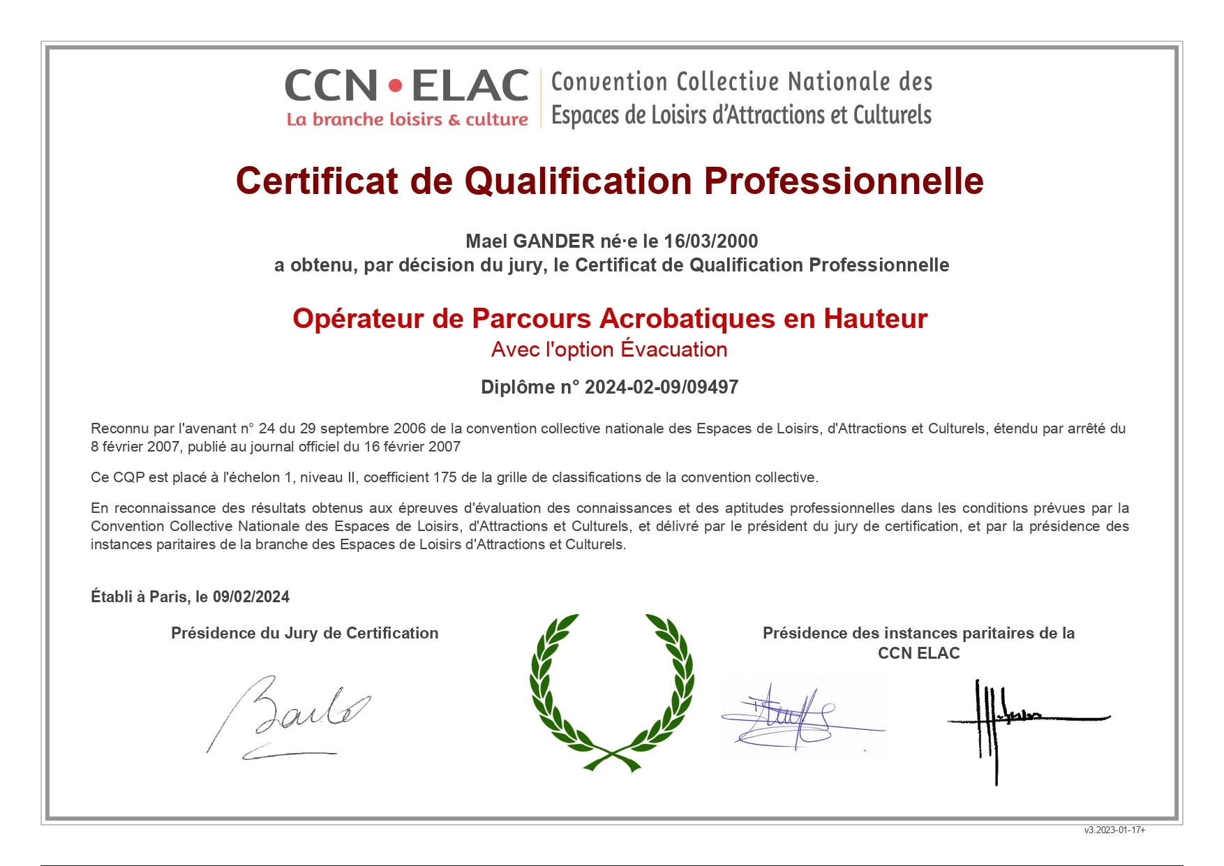 diplome BNSSA