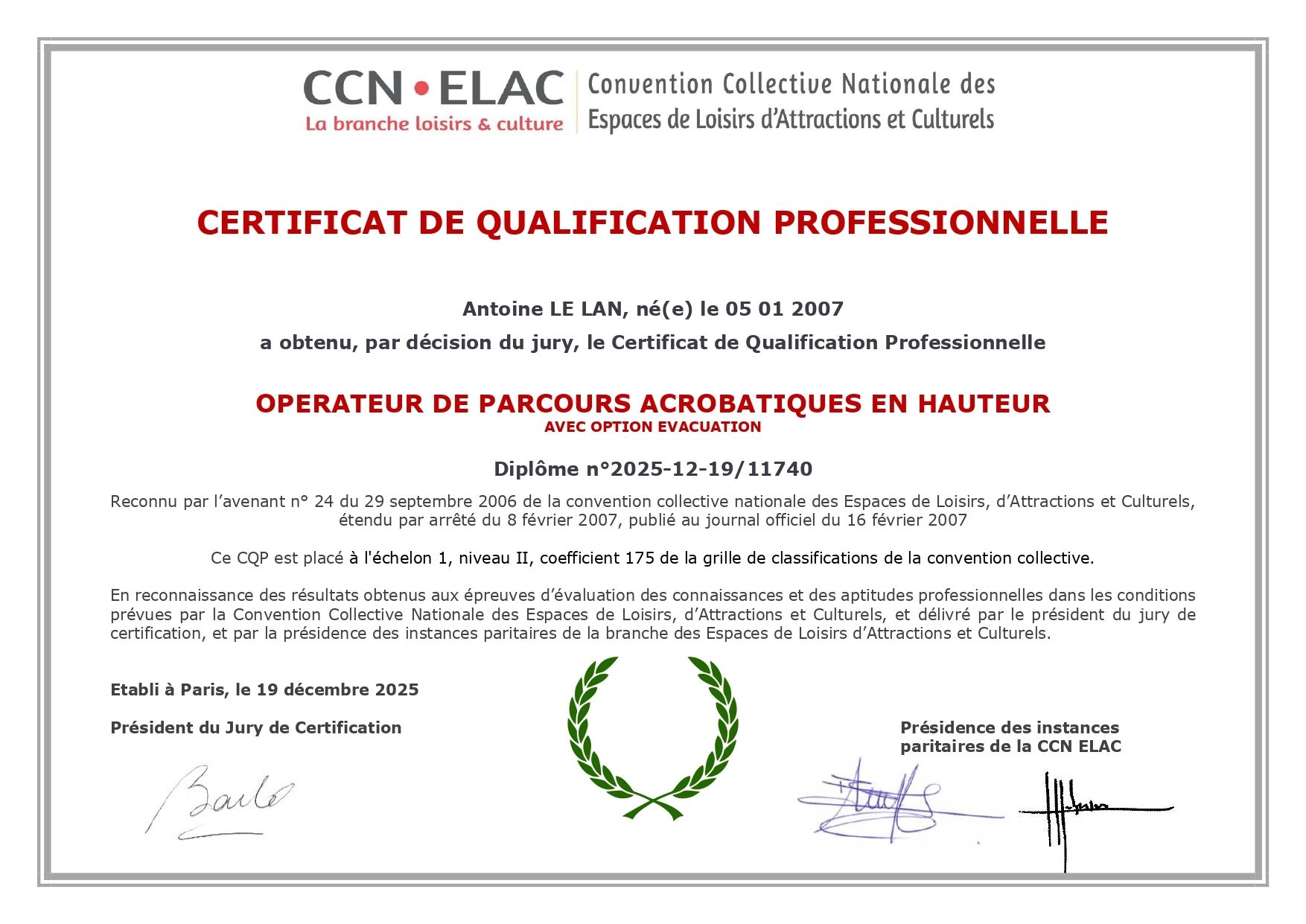 diplome BNSSA