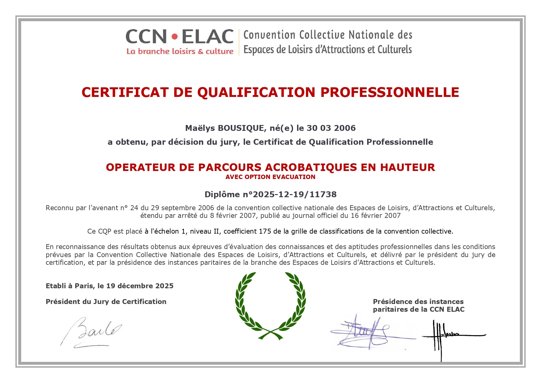 diplome BNSSA